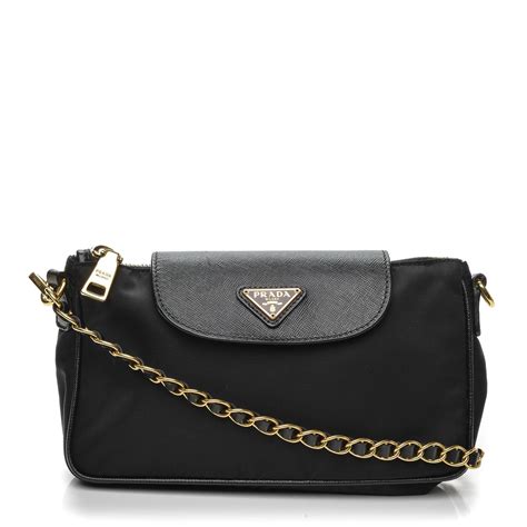 prada tessuto small crossbody bag black nero|Prada shoulder bag nylon.